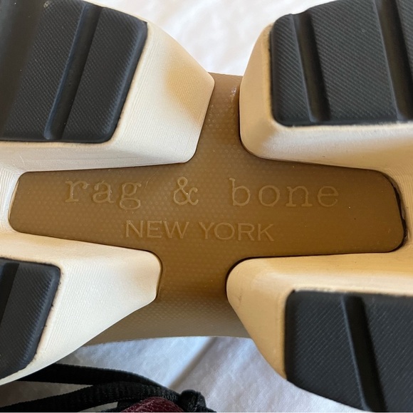 Rag and Bone Manston Burgundy Leather Jogger Running Athleisure shoe sz … - Picture 12 of 14